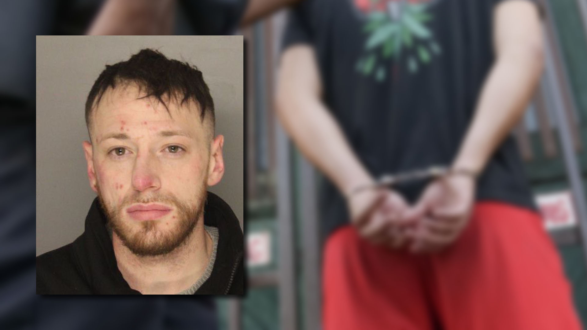 Mugshot provided by the Allegheny County Jail. Background photo credit: Kindel Media / Pexels