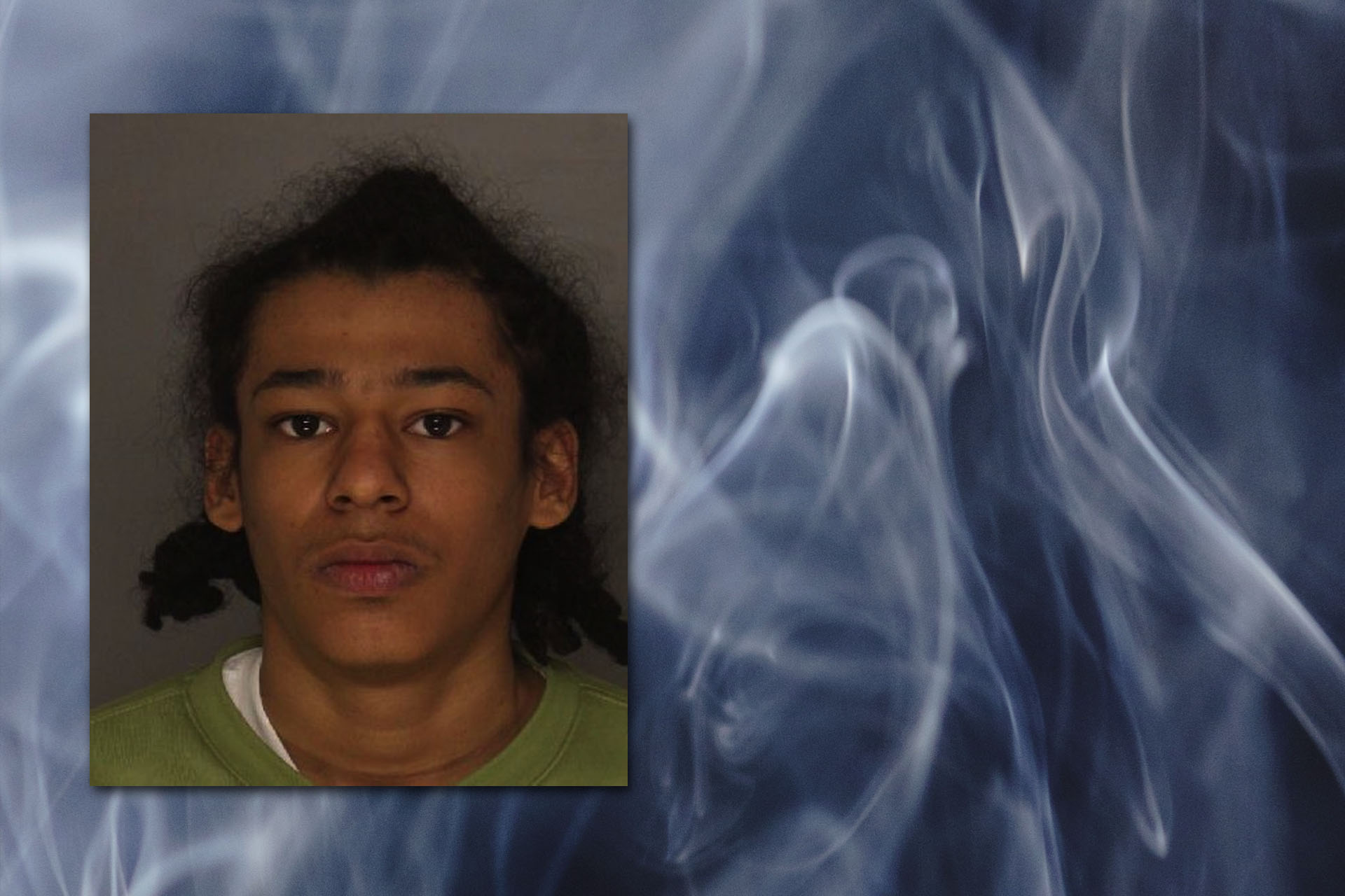 Mugshot provided by the Allegheny County Jail. Background photo credit: Olha Ruskykh / Pexels
