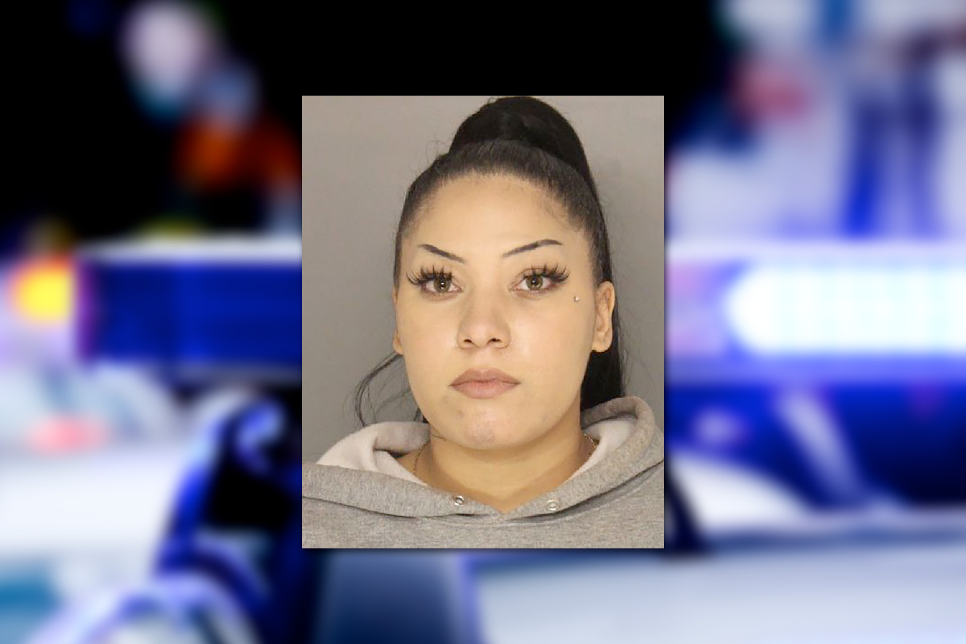 Esabella Faith Brilmyer. Mugshot provided by the Allegheny County Jail. Background photo credit: Diego Parra / Pixabay.