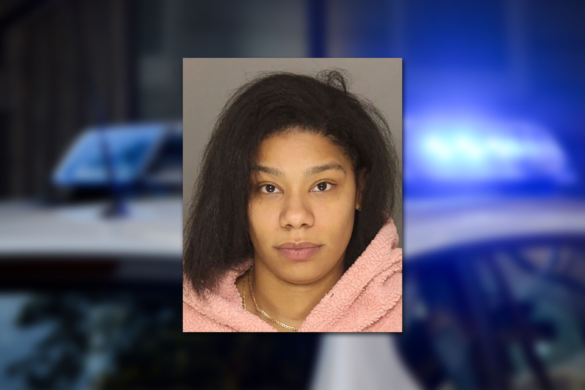 Jada Jones. Mugshot provided by the Allegheny County Jail. Background photo credit: Pixabay.