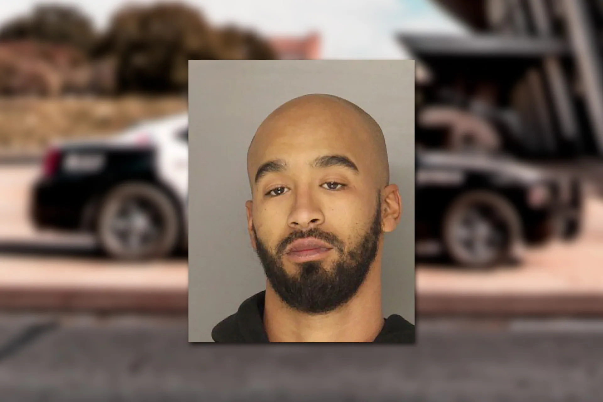 Lamont White. Mugshot provided by the Allegheny County Jail. Background photo credit: Jacoby Clarke / Pexels.