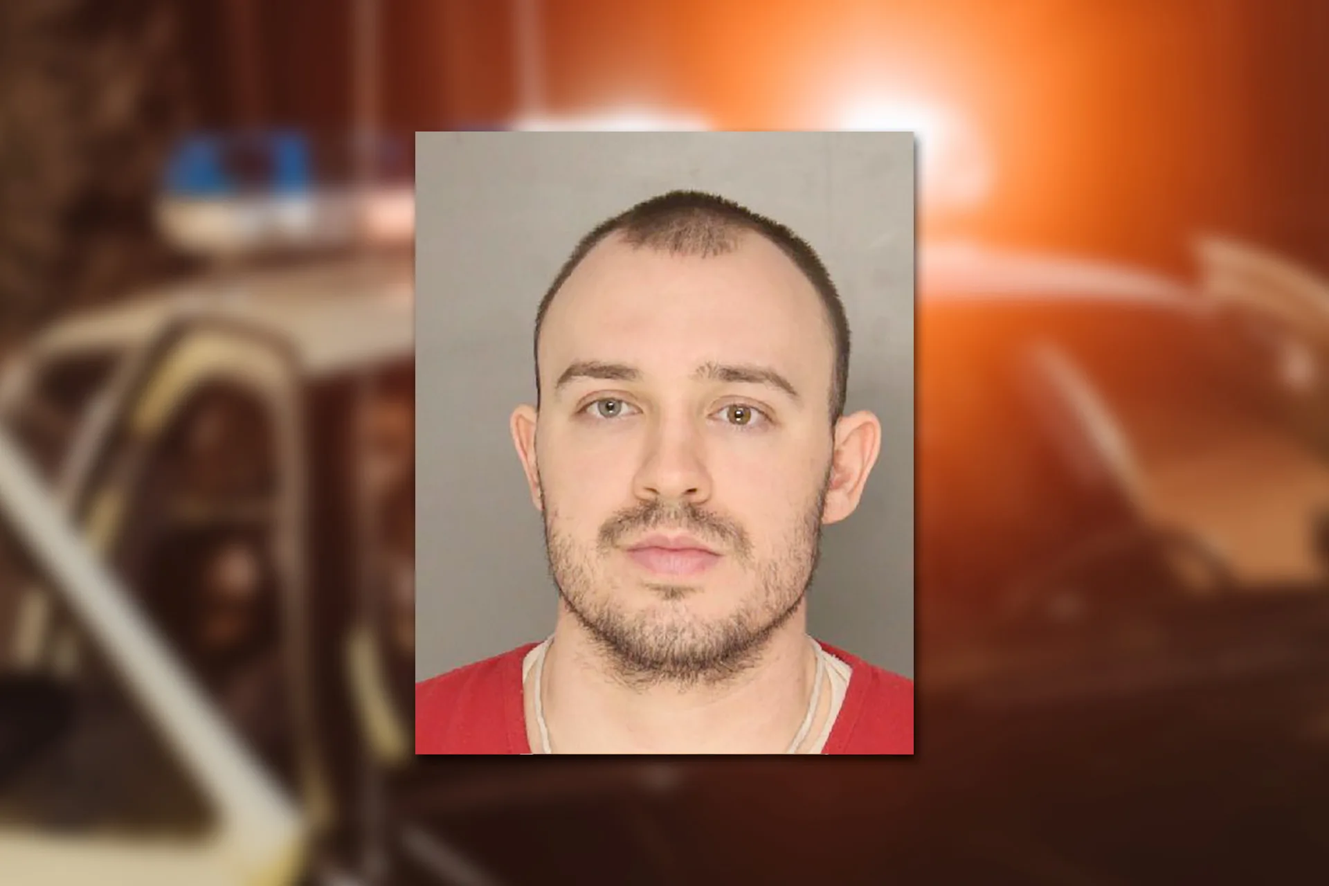Eric Vincent Fairman. Mugshot provided by the Allegheny County Jail. Background photo credit:  Cottonbro Studio / Pexels.