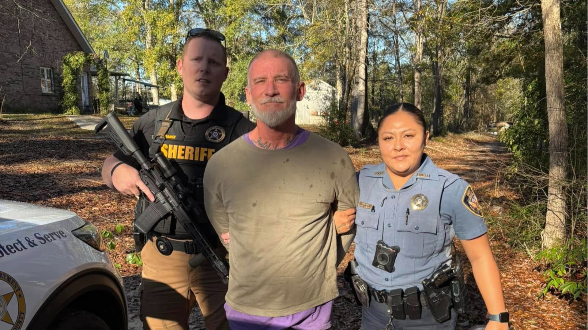 Johnny Rankin Morris, middle. (Photo via Pearl River County Sheriff's Department)