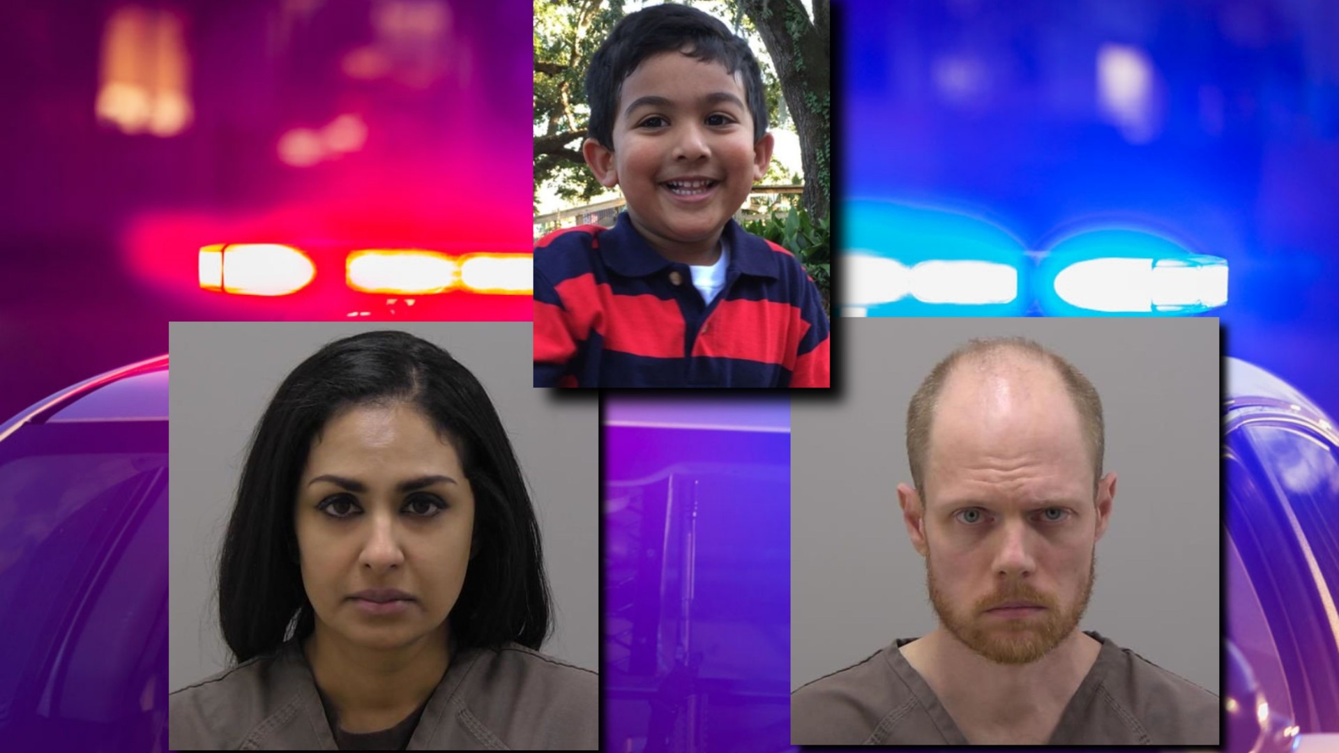 Rabia Khalid, left, Abdul Aziz Khan, center, and Elliot Blake Bourgeois. (via Douglas County Sheriff's Office)