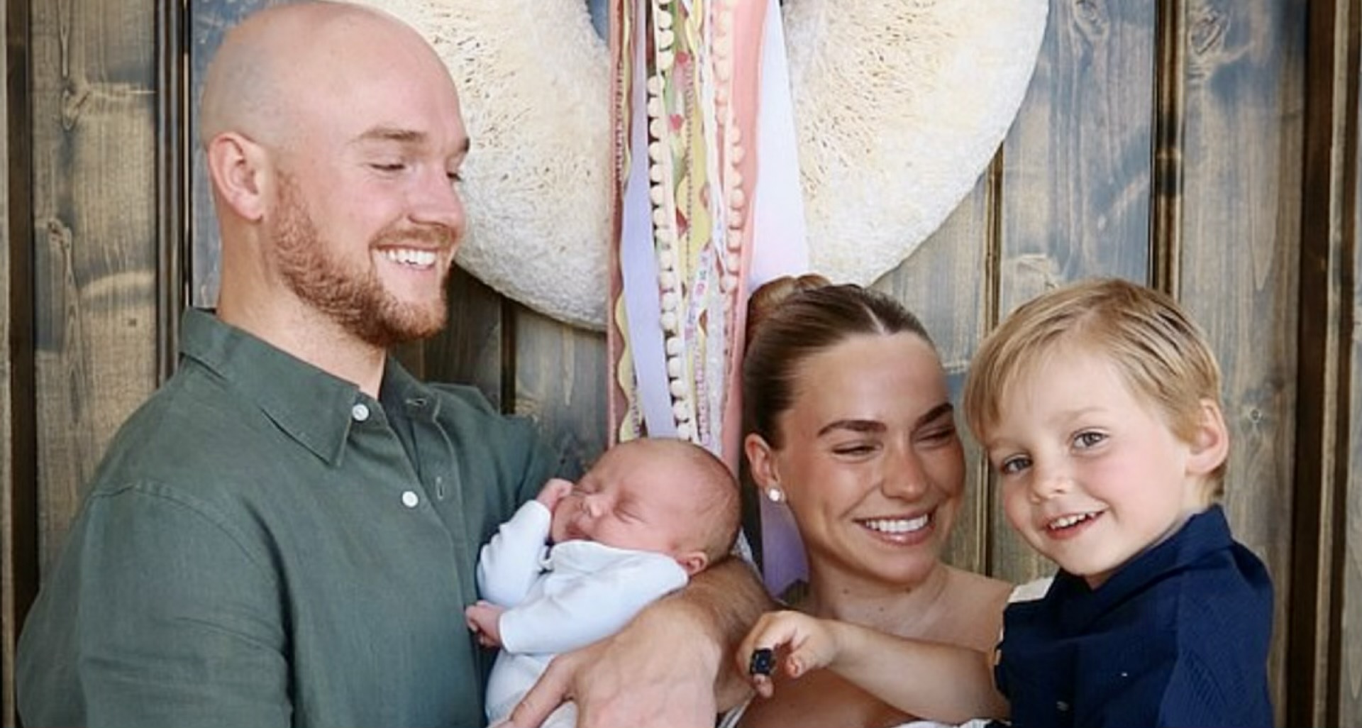 Brady & Emilie Kiser with their children Trigg, right, and Theodore. (via Instagram)