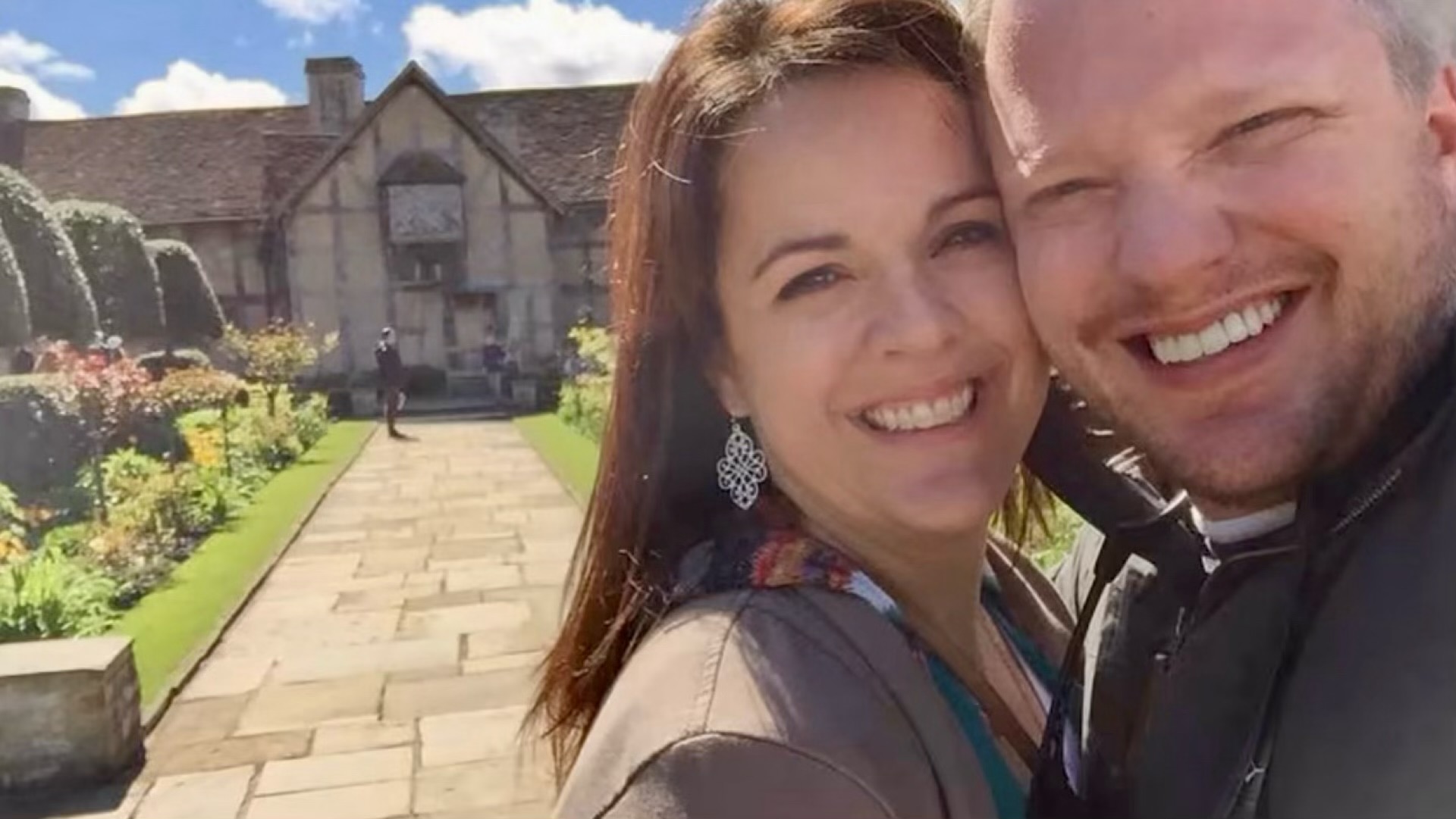 Photo posted on Facebook in 2016 shows Angela & James Craig at Stratford-upon-Avon in the United Kingdom.