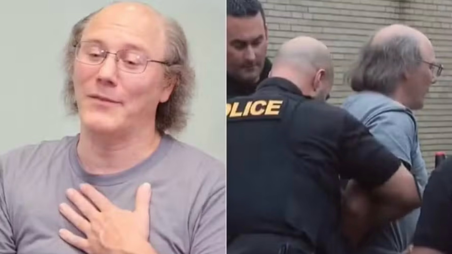 Lorenz Kraus, during television interview and being arrested afterwards (via CBS6 WRGB)
