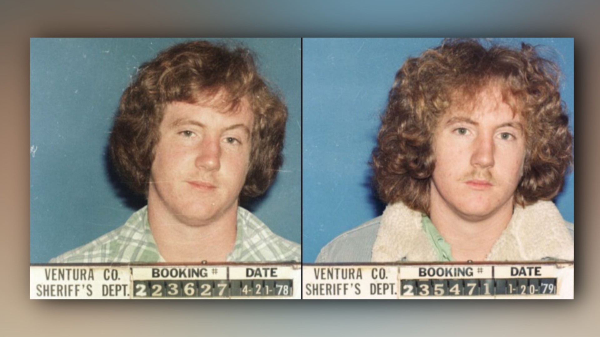 Sean Patrick McNulty seen in two Ventura County Sheriff’s Office
booking photos from 1978 and 1979.