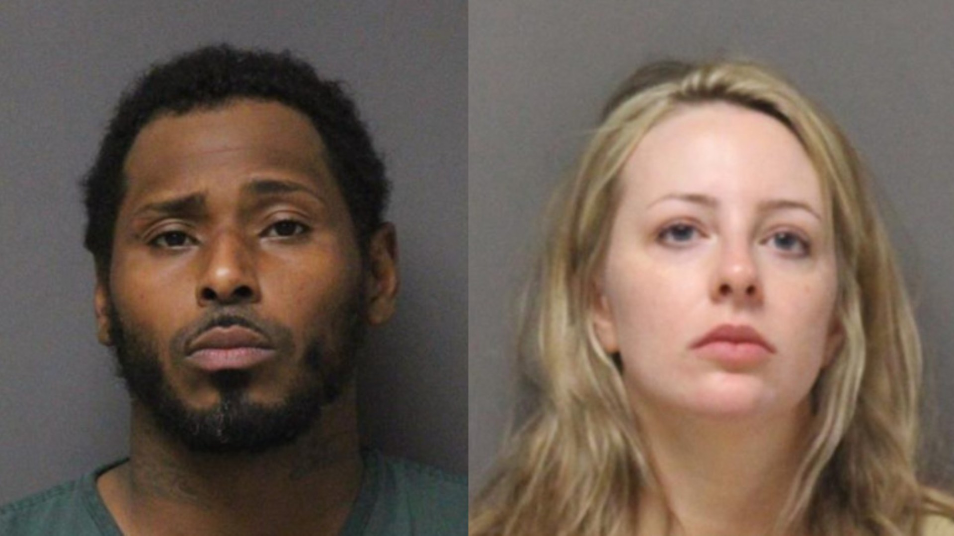 Ruben Santiago, left, and Caitlin Gibson (via Ocean County Corrections)