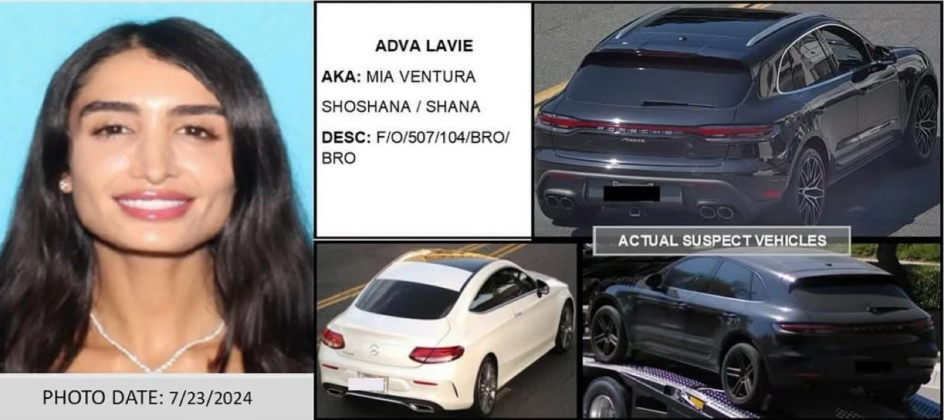 Adva Lavie wanted poster (via Los Angeles County Sheriff’s Department)
