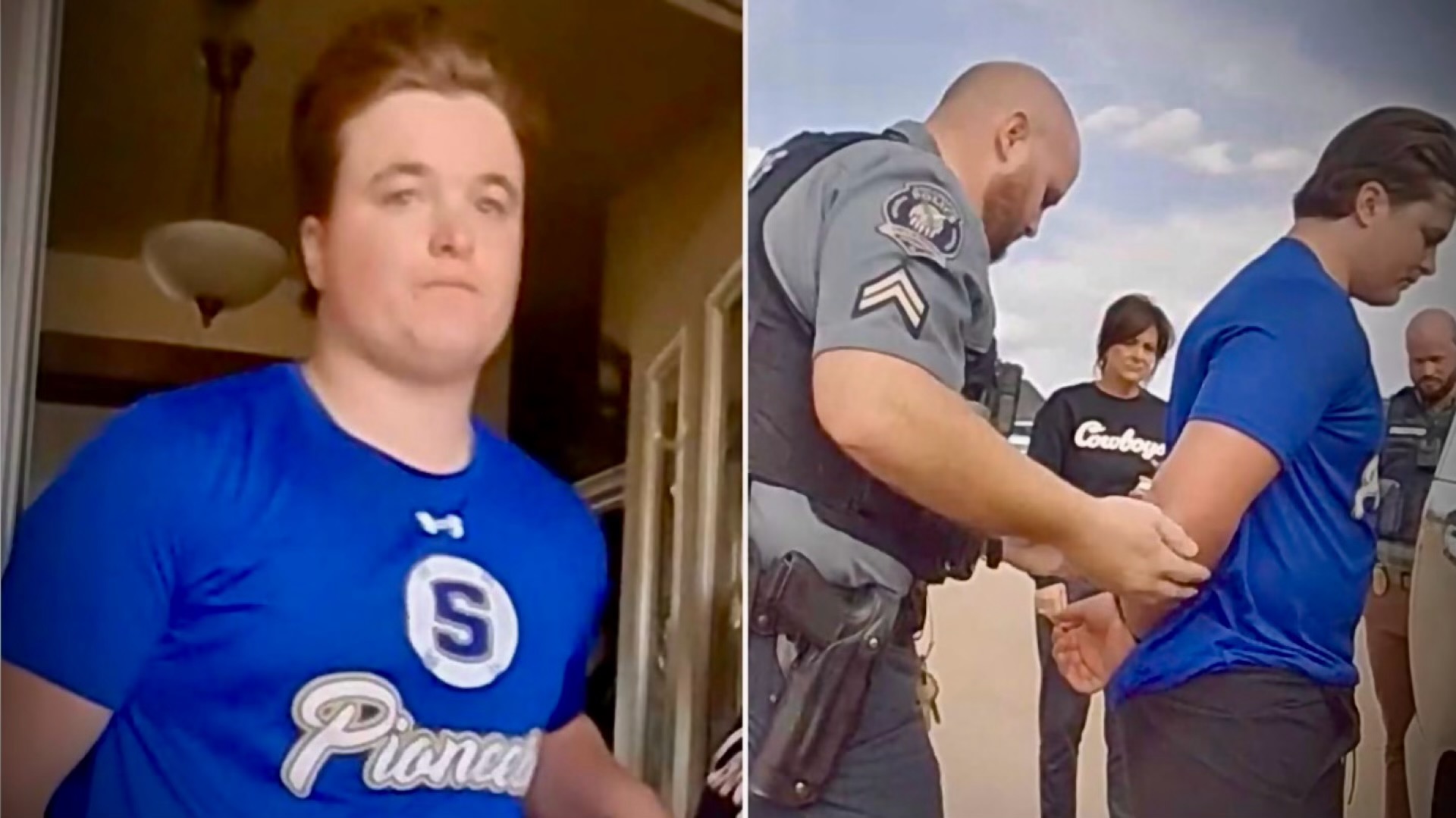 Jesse Mack Butler being arrested (via Storyful/Stillwater Police Department)
