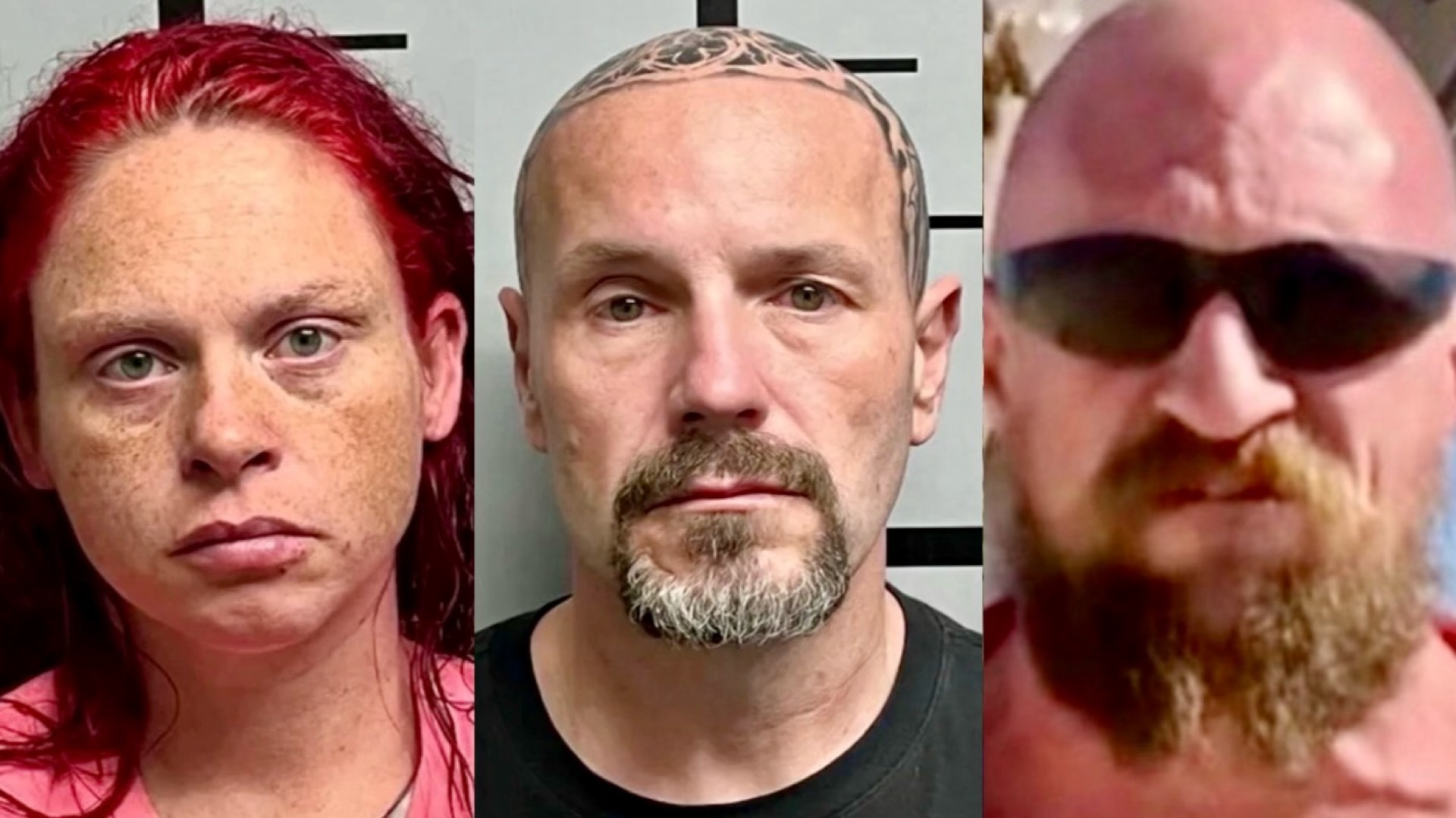 Left: Amanda Penny, Center: Micheal Hogue, Right: Kevin Nikel (via Benton County Sheriff’s Department/Facebook)