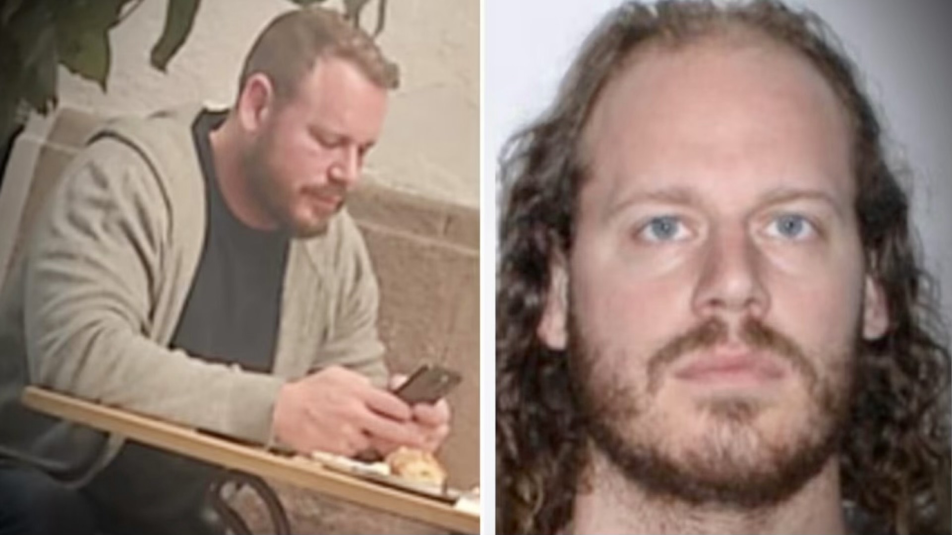 Ryan Wedding, a picture taken sometime in 2024 and a 2013 Canadian driver's licence photo distributed by U.S. investigators (via FBI)