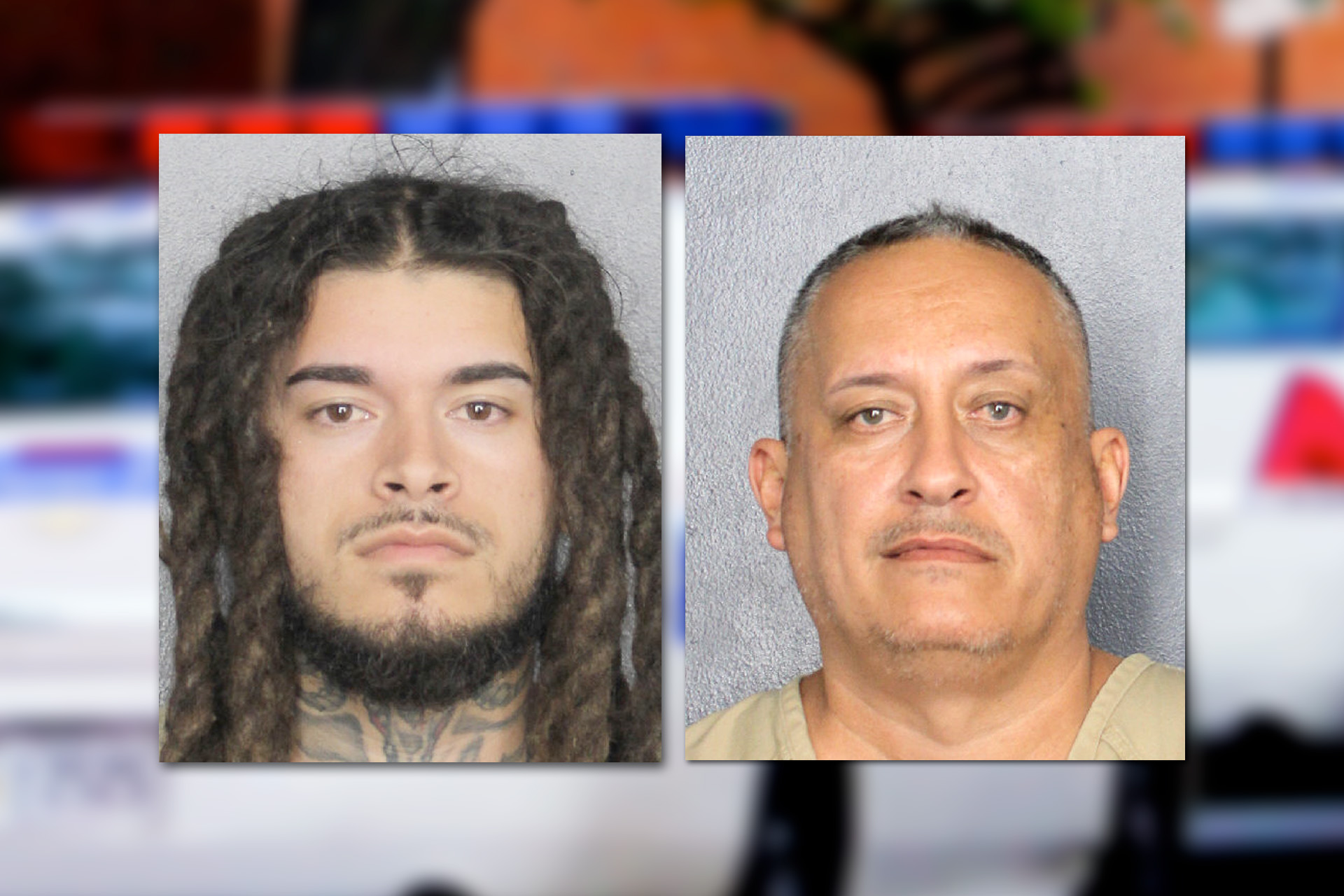 Brandon Garcia and Oscar Garcia-Berrios, pictured in custody at the Broward County Jail.