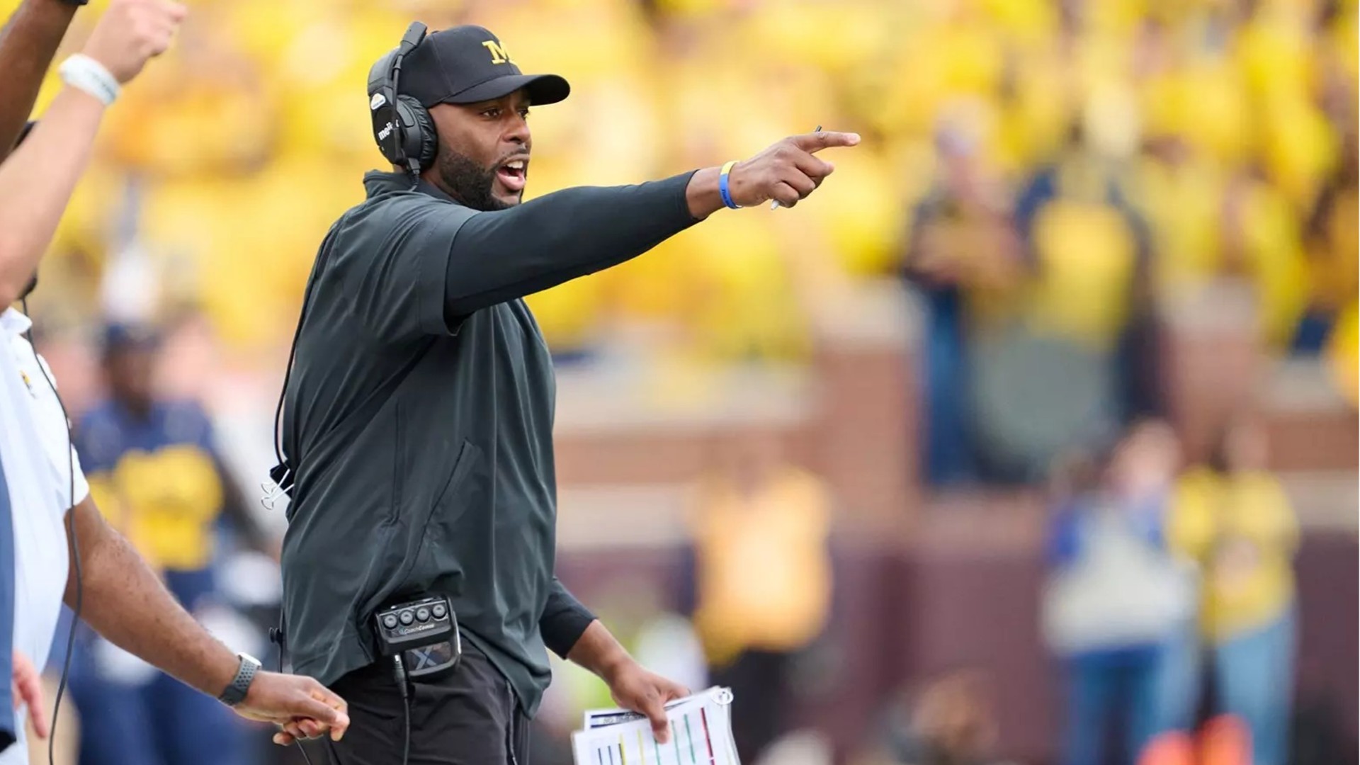 Sherrone Moore (via University of Michigan Photography)