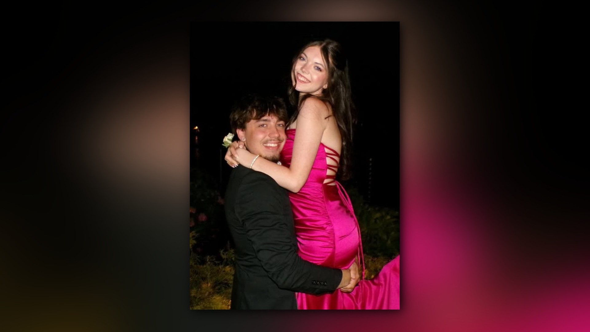 Emily Finn and her ex-boyfriend, identified by the New York Post as Austin Lynch, posing together in prom photos months before the breakup that preceded the fatal Nesconset shooting. (via Instagram / @emily_finn1015)
