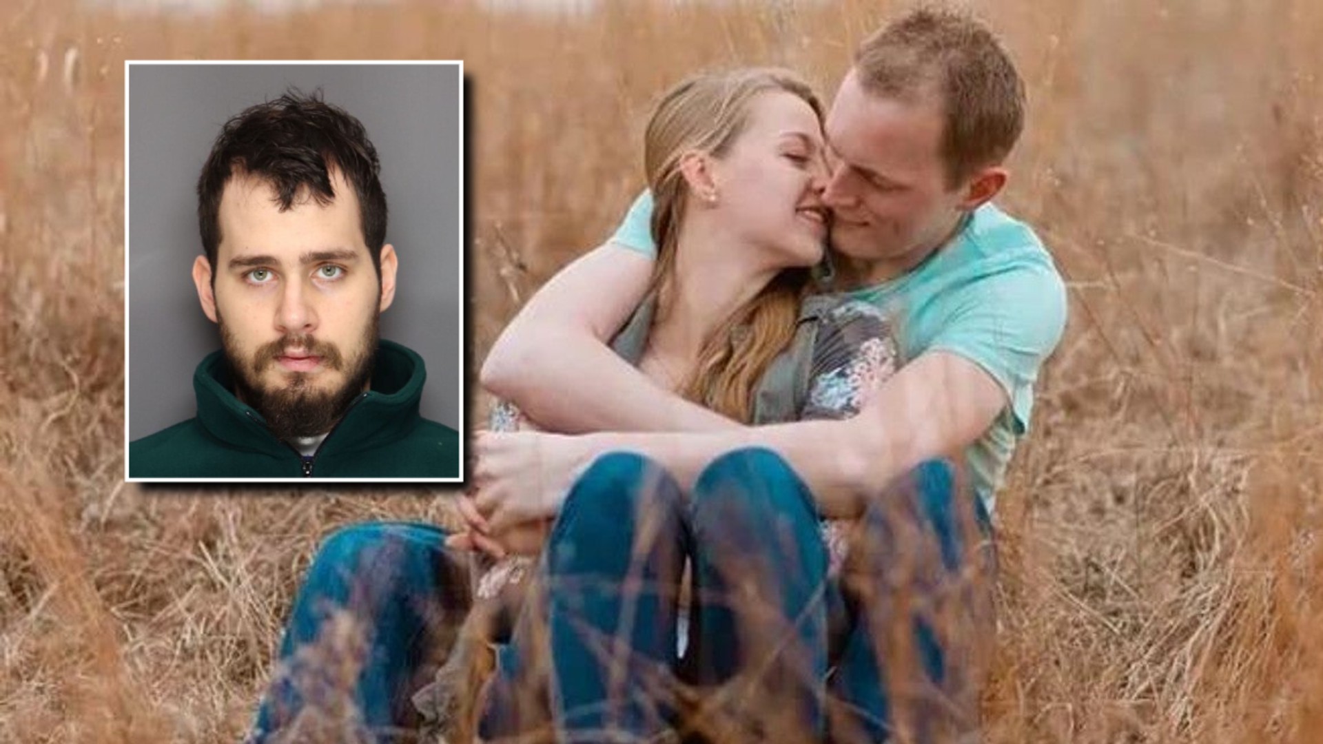 Background: Bethany Israel with her husband, Josh (via GoFundMe). Inset: Jack Ball (via Dakota County Sheriff's Office).