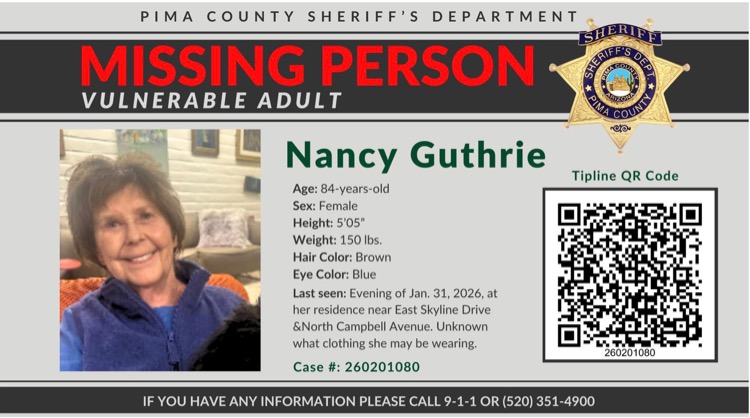 Nancy Guthrie (via FBI)

