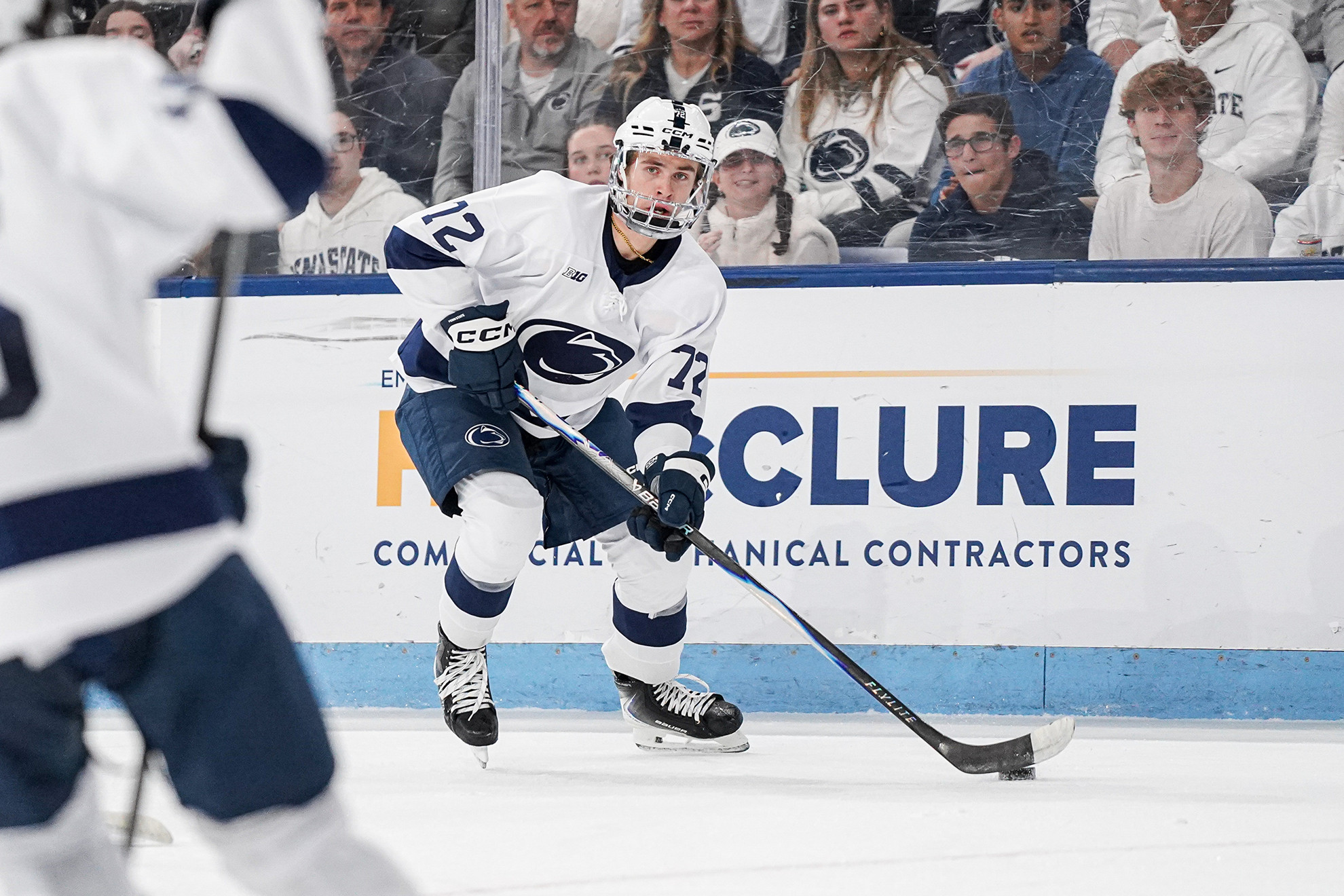 Gavin McKenna skates during a Penn State hockey game during the 2025-26 season (via Penn State Athletics).