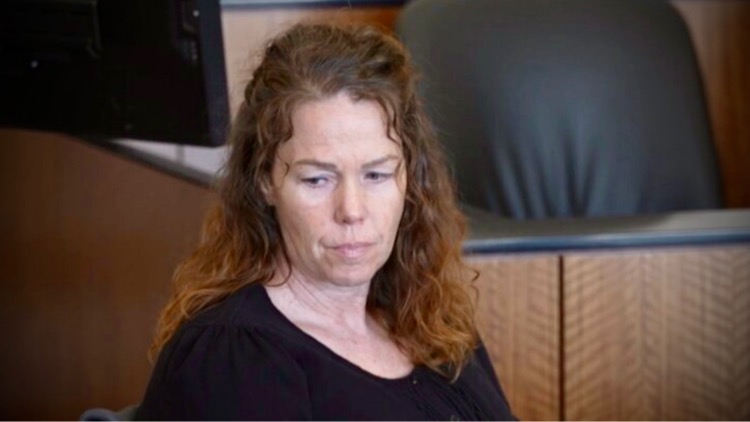 Meggan Sundwall in court  (via Court TV)