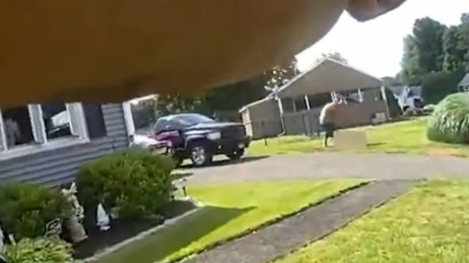 Bodycam footage of officers arriving at a Sagamore Road home and finding Robert Jenkins III repeatedly striking a motionless man in the head with a baseball bat (via Office of Inspector General)