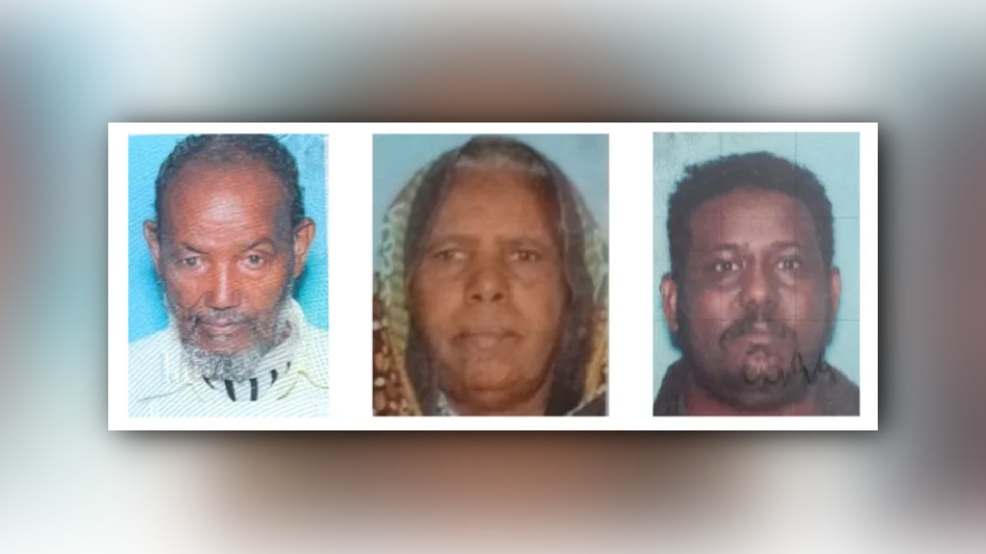 From left: Ibrahim Jirar, Jimea Mahmoud, and Abdelhafiz Abdelgader (via GoFundMe)